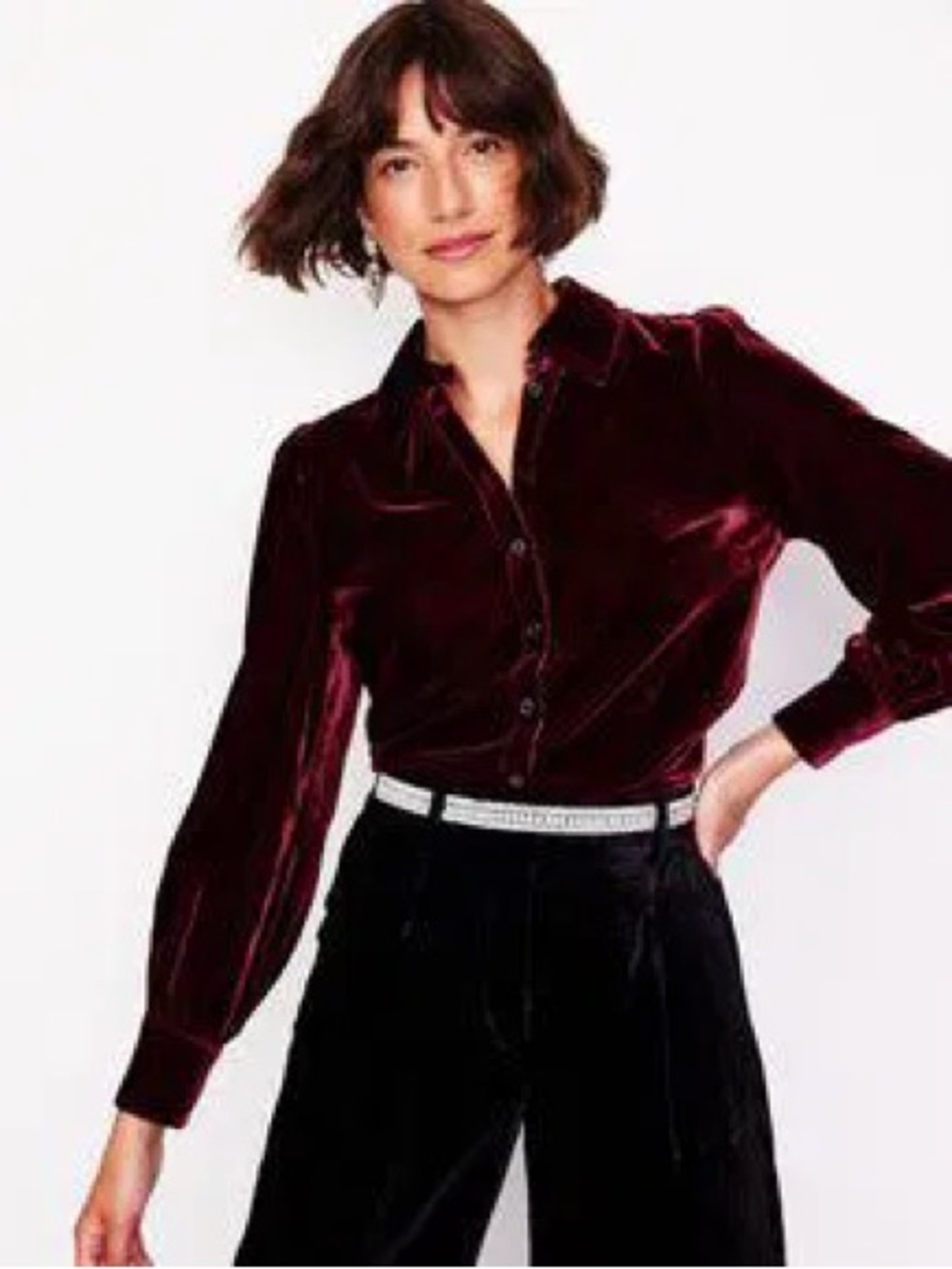 Boden Velvet Button Down Shirt - Picture 12 of 14